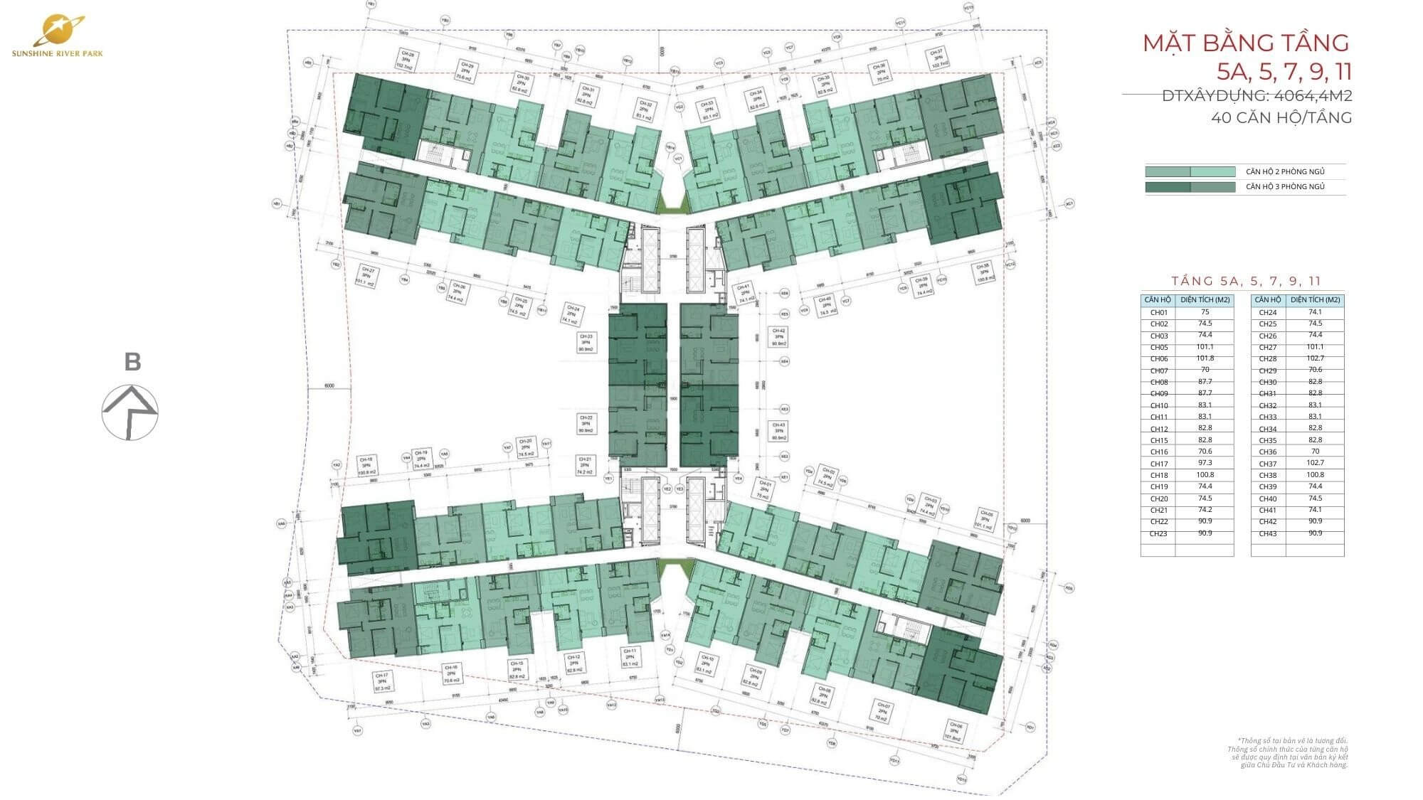 Mặt bằng dự án Sunshine River Park