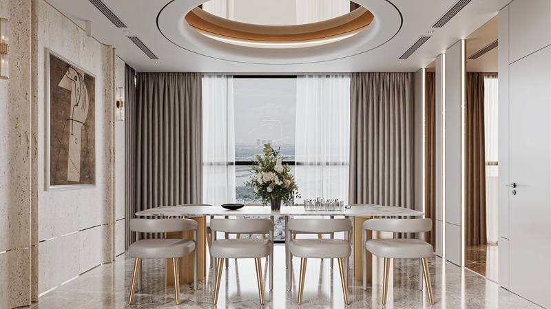 Phòng ăn tại căn hộ Sunshine River Park ciputra